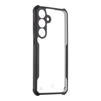 Tactical Quantum Stealth Samsung Galaxy S25 hátlap tok, átlátszó/fekete kép