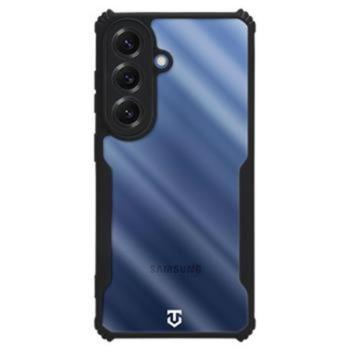 Tactical Quantum Stealth Samsung Galaxy S26 Plus hátlap tok megerősített sarokkal, átlátszó/fekete kép