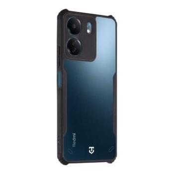 Tactical Quantum Stealth Xiaomi Redmi 13C 4G/Poco C65 hátlap tok, átlátszó/fekete kép