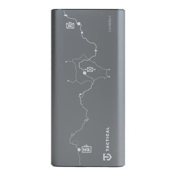 Tactical Squad Company USB-C Power bank / külső akkumulátor kijelzővel, 10000mAh, 30W, térkép minta, ezüst kép