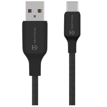 Tactical Stitch Thread USB-A-USB-C töltő- és adatkábel, szilikon, 2m, fekete kép