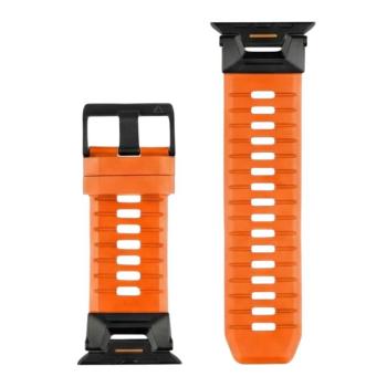 Tactical Tough Band Apple Watch Ultra mágneses szilikon szíj, narancs-fekete kép