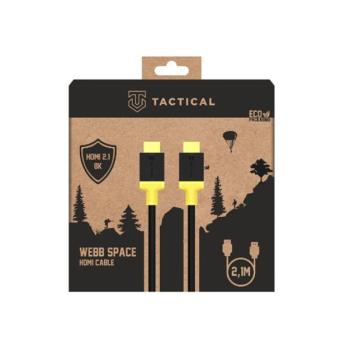 Tactical Webb Space 2.1 HDMI kábel, 8K, 2.1m, fekete/sárga kép
