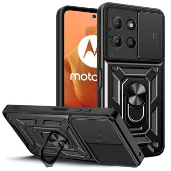 Tech-Protect Camshield Pro Motorola G15 strapabíró tok kameravédelemmel, kitámasztóval, fekete kép
