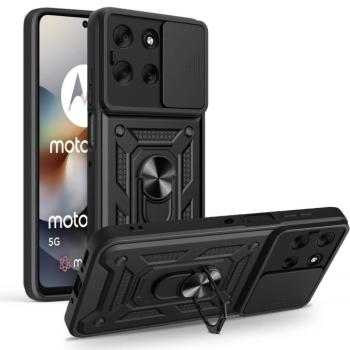 Tech-Protect Camshield Pro Motorola G56 strapabíró tok kameravédelemmel, kitámasztóval, fekete kép
