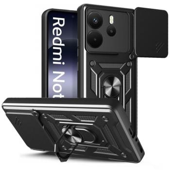 Tech-Protect Camshield Pro Xaiomi Redmi Note 14 4G (Global) strapabíró tok kameravédelemmel, kitámasztóval, fekete kép