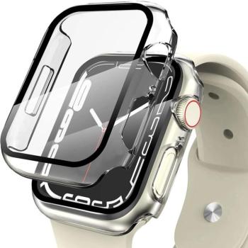 Tech-Protect Defense360 Apple Watch 7 / 8 / 9 (41mm) ütésálló tok kijelzővédelemmel, átlátszó kép