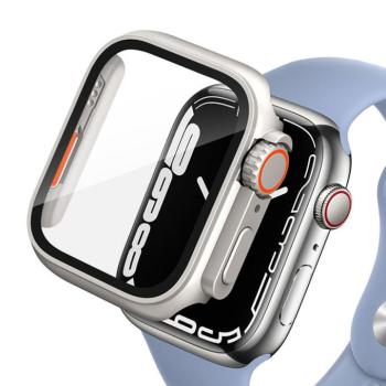 Tech-Protect Defense360 Apple Watch 7 / 8 / 9 (45mm) ütésálló tok kijelzővédelemmel, titanium-narancs kép