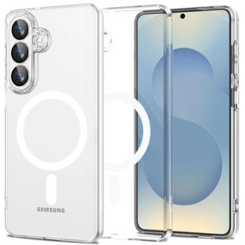 Tech-Protect Flexair Samsung Galaxy S26 Plus hátlap tok, megerősített sarok, MagSafe, átlátszó-fehér kép