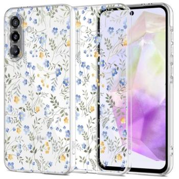 Tech-Protect Flexair Spring Flowers Samsung Galaxy A37 tok, virág minta, átlátszó kép