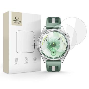 Tech-Protect Glass Fit+ Huawei Watch GT 6 (46mm) kijelzővédő üvegfólia, átlátszó (2db) kép