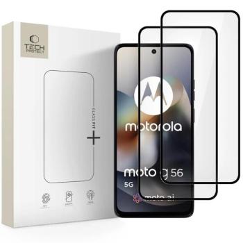 Tech-Protect Glass Fit+ Motorola G56 kijelzővédő üvegfólia, fekete (2db) kép