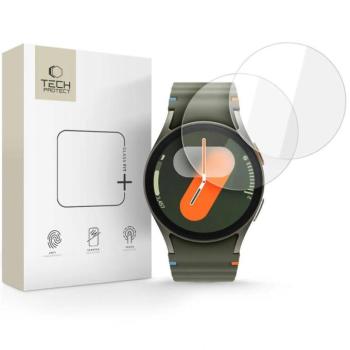 Tech-Protect Glass Fit+ Samsung Galaxy Watch 4 / 5 / 6 / 7 / FE (40mm) kijelzővédő üvegfólia, átlátszó (2db) kép