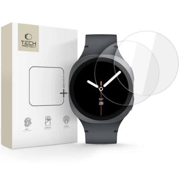 Tech-Protect Glass Fit+ Samsung Galaxy Watch8 (44mm) kijelzővédő üvegfólia, átlátszó (2db) kép