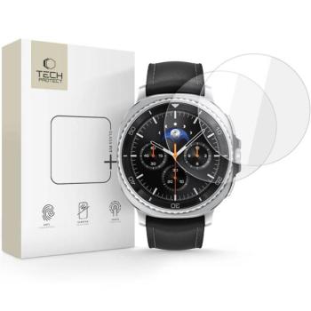 Tech-Protect Glass Fit+ Samsung Galaxy Watch8 Classic (46mm) kijelzővédő üvegfólia, átlátszó (2db) kép