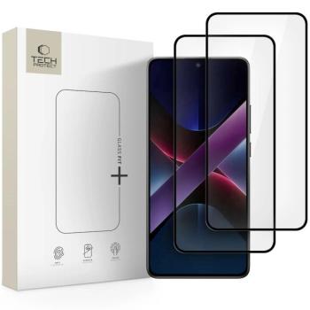 Tech-Protect Glass Fit+ Xiaomi Poco X7 Pro kijelzővédő üvegfólia, fekete (2db) kép