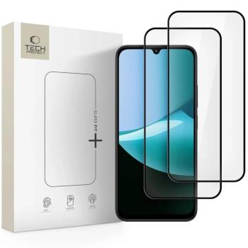 Tech-Protect Glass Fit+ Xiaomi Redmi 15C 4G / 15C 5G / Poco C85 4G kijelzővédő üvegfólia, fekete (2db) kép