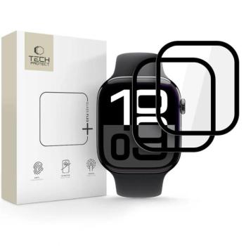 Tech-Protect Glass Flex+ Apple Watch 11 / Watch 10 46mm kijelzővédő fólia, fekete (2db) kép