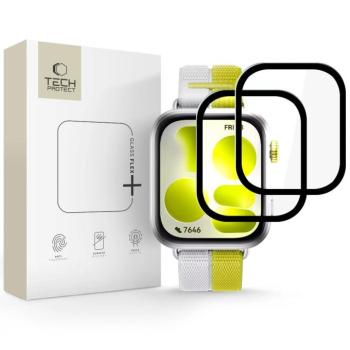 Tech-Protect Glass Flex+ Huawei Watch Fit 5 kijelzővédő fólia, fekete (2db) kép