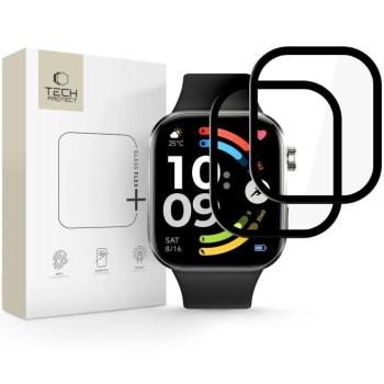 Tech-Protect Glass Flex+ Xiaomi Redmi Watch 6 kijelzővédő fólia, fekete (2db) kép