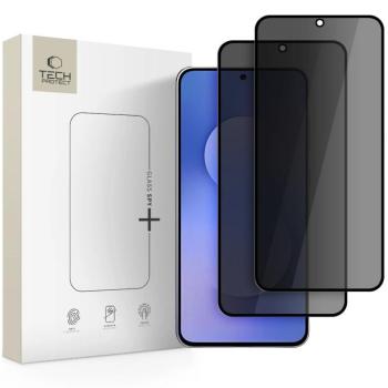Tech-Protect GLASS SPY+ Privacy Samsung Galaxy S25 FE kijelzővédő üvegfólia, betekintésgátló, fekete (2db) kép