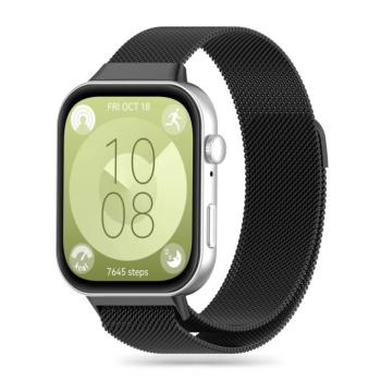 Tech-Protect Huawei Watch Fit 3 / 4 / 4 Pro milánói szíj, fekete kép