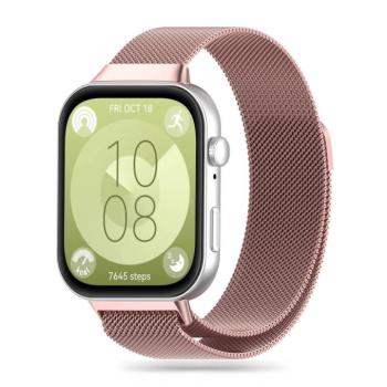 Tech-Protect Huawei Watch Fit 3 / 4 / 4 Pro milánói szíj, rozéarany kép