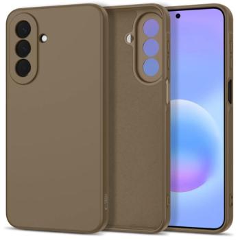 Tech-Protect Icon Samsung Galaxy A27 szilikon tok mikroszálas béléssel, barna kép