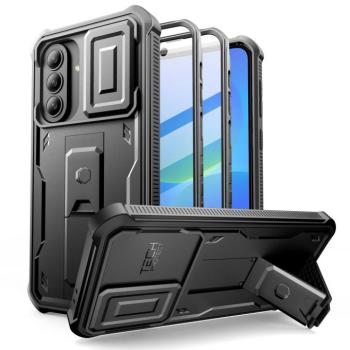 Tech-Protect Kevlar Cam+ Samsung Galaxy A37 / A36 tok kameravédelemmel, kitámasztóval, megerősített sarokkal, fekete kép