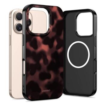 Tech-Protect Lamano Apple iPhone 16 Pro hátlap tok, MagSafe, Panther, fekete kép