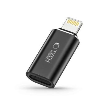 Tech-Protect Lightning-USB-C adapter, fekete kép