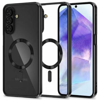Tech-Protect MagFlex Samsung Galaxy A27 hátlap tok, MagSafe, átlátszó-fekete (fényes) kép