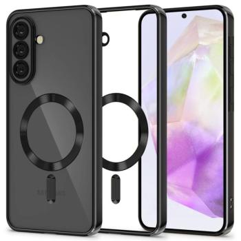 Tech-Protect MagFlex Samsung Galaxy A37 hátlap tok, MagSafe, átlátszó-fekete (fényes) kép