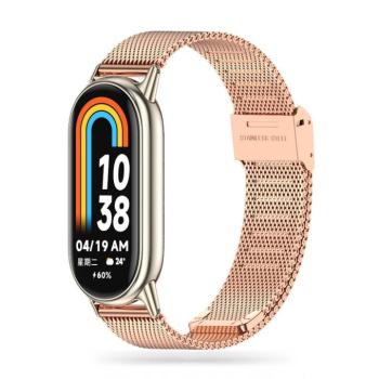 Tech-Protect Milanese Xiaomi Mi Smart Band 10 / Band 9 / Band 8 milánói szíj, rozéarany kép