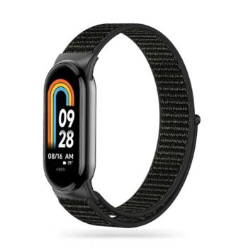 Tech-Protect Nylon Xiaomi Mi Smart Band 10 / Band 9 / Band 8 szövet szíj, fekete kép
