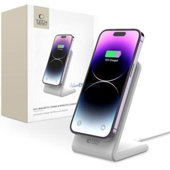 Tech-Protect QI15W-A23 MagSafe Asztali Töltő - Fehér kép