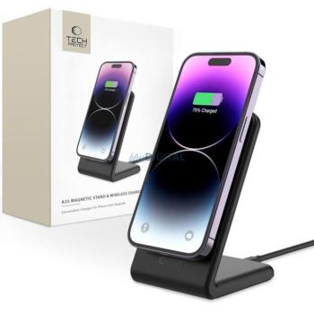 Tech-Protect QI15W-A23 MagSafe Asztali Töltő - Fekete kép