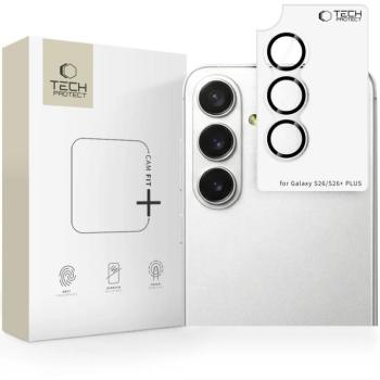 Tech-Protect Samsung Galaxy S26 / Galaxy S26 Plus tempered glass kamera védő üvegfólia, fekete kép