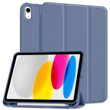 Tech-Protect Sc Pen Apple iPad 11 2025 / 10.9 2022 oldalra nyíló, kitámasztható mappa tok ceruza tartóval, kék kép