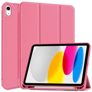 Tech-Protect Sc Pen Apple iPad 11 2025 / 10.9 2022 oldalra nyíló, kitámasztható mappa tok ceruza tartóval, magenta kép