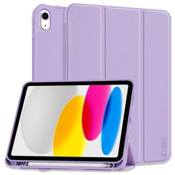 Tech-Protect Sc Pen Apple iPad 11 2025 / iPad 10.9 2022 oldalra nyíló, kitámasztható mappa tok ceruza tartóval, lila kép