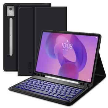 Tech-Protect Sc Pen + Keyboard Lenovo Tab Pro 12.7 (TB-373) oldalra nyíló, kitámasztható mappa tok ceruza tartóval, mágneses rögzítés, billentyűzettel, fekete kép