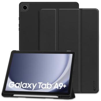 Tech-Protect Sc Pen Samsung Galaxy Tab A9+ oldalra nyíló, kitámasztható mappa tok ceruza tartóval, fekete kép