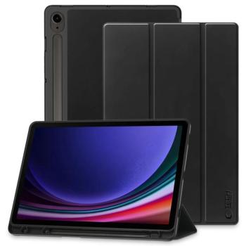 Tech-Protect Sc Pen Samsung Galaxy Tab S10 Lite / S10 FE / S9 FE / S9 oldalra nyíló, kitámasztható mappa tok ceruza tartóval, fekete kép