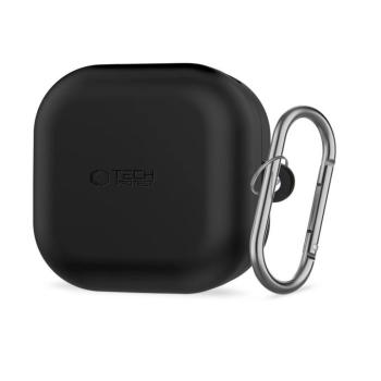 Tech-Protect Silicone Hook Samsung Galaxy Buds 4 / Buds 4 Pro szilikon tok, karabinerrel, fekete kép