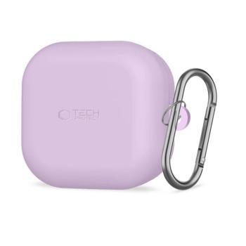 Tech-Protect Silicone Hook Samsung Galaxy Buds 4 / Buds 4 Pro szilikon tok, karabinerrel, lila kép