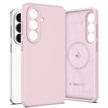 Tech-Protect Silicone Samsung Galaxy S26 Plus szilikon tok, MagSafe, rózsaszín kép