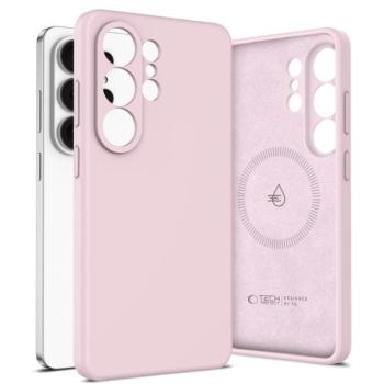 Tech-Protect Silicone Samsung Galaxy S26 Ultra szilikon tok, MagSafe, rózsaszín kép
