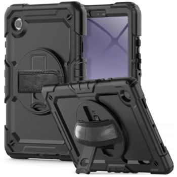 Tech-Protect Solid360 Samsung Galaxy A9+ tablet tok kitámasztóval, fekete kép