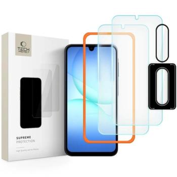 Tech-Protect Supreme Easy Set Samsung Galaxy A17 kijelzővédő üvegfólia felhelyező kerettel, átlátszó (3db) kép